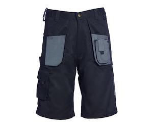 Blackrock Pantaloncini Workman Cargo da uomo, nero/grigio Abbigliamento da lavoro di sicurezza, tasche cargo, porta telefono, abbigliamento da lavoro utile in policotone resistente