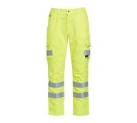 Blackrock Pantaloni da lavoro in policotone giallo Hi Vis, pantaloni da combattimento per uomo e donna, alta visibilità riflettente, abbigliamento da lavoro per la sicurezza certificati EN