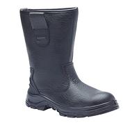 Blackrock S1-P SRC Stivali da lavoro Rigger di sicurezza, Uomo Donna Punta d'acciaio in pelle nera, Stivali da lavoro, Scarpe di sicurezza, Giardinaggio, Calzature da lavoro e di utilità, Edilizia