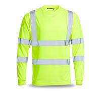 Blackrock T-shirt a maniche lunghe ad alta visibilità, gialla da lavoro ad alta visibilità, unisex, abbigliamento da lavoro PPE utile e di sicurezza, certificato EN20471 classe 3, taglia S
