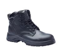 Blackrock Trekking Boot S3 Stivali di sicurezza resistenti all'acqua con protezione antistatica, pelle nera, punta in acciaio e intersuola protettiva in acciaio, scarpa da lavoro leggera di sicurezza