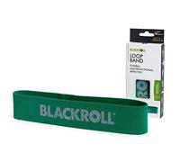 BLACKROLL® LOOP BAND, Bande elastiche fitness con resistenza media in tessuto naturale, Fascia elastica per lo sport lunga 32 cm, verde