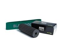 BLACKROLL® MINI GYM, set composto da un foam roller MINI FLOW e LOOP BAND banda elastica fitness (resistenza media), rullo nero e fascia verde