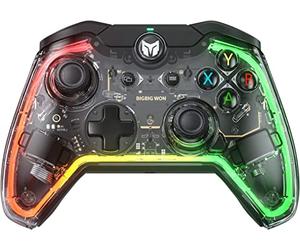 BlackShark Controller di gioco cablato per Pc, controller per Nintendo Switch con giroscopio a 6 assi, un tasto di risveglio, Macro, Turbo, Dual Shock, pulsanti personalizzati, luce RGB