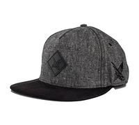 Blackskies® Bliss Vol. II Cappello Snapback Cappello da Baseball Unisex Cappello in Pelle Scamosciata Grigia Nera