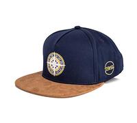 Blackskies North Star Snapback cap | Uomo Donna Cappellino da Baseball Surfer Skater Bussola Ancora Blu Similpelle Scamosciata cap - Basecap Unisex Streetwear Outdoor Estate Tempo Libero
