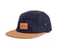 Blackskies Obsidian 5-Panel cap | Basecap Skater Uomo Donna Visiera Scamosciata in Lana - Blu Navy-Marrone - Streetwear Outdoor Estate Tempo Libero