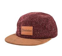 Blackskies Obsidian 5-Panel cap | Basecap Skater Uomo Donna Visiera Scamosciata in Lana - Rosso-Marrone - Streetwear Outdoor Estate Tempo Libero