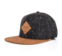 Blackskies Port Dover Snapback cap | Unisex Premium Baseball cappy Piatto Basecap Visiera in camoscio Sintetico - Nero m茅lange | Uomo Donna cap - Basecap Unisex