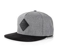 Blackskies® Porto Alegre Cappello Snapback | Donne Uomini Cappello da Baseball Basecap Visiera in Pelle Scamosciata - Grigio-Nero