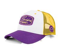 Blackskies® Race Cappello da Baseball | Men Ladies Visor Premium Snapback Trucker cap Cappello da Baseball Jeans cap White-Yellow-Purple