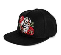 Blackskies® Romance is Dead Cappello Snapback | Uomini Signore Visiera Premium Cappello da Baseball cap cap Tattoo Neo Tradizionale - Nero