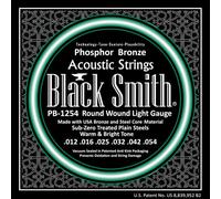 BlackSmith PB1254, corde acustiche in bronzo fosforoso, luce rotonda della ferita 012-054