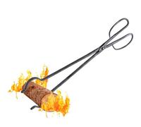 Blacksmith - Pinze per camino, realizzate a mano, in ferro, 53,3 cm, manico di grandi dimensioni, design robusto per braciere, grigliate, aggiunta di tronchi (53,3 cm)