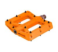 Coppia pedali Nylotrax ARANCIO per BICI enduro/freeride corpo in nylon 110x105mm
