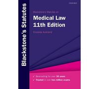 Blackstone's Statutes on Medical Law (Tascabile) Blackstone's Statute Series