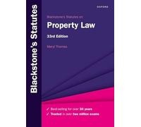 Blackstone's Statutes on Property Law