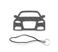 BlackStuff Portachiavi in fibra di carbonio con cordino compatibile con A3 S3 RS3 8P 2003-2012 CF-136, Nero, S