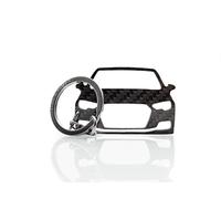 BlackStuff Portachiavi in fibra di carbonio nero compatibile con A3 S3 8V FL 2016-2020 BS-1056, Nero , S