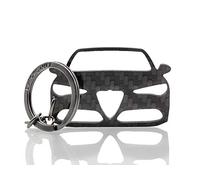 BlackStuff Portachiavi in Fibra di Carbonio Nero Compatibile con Stelvio BS-874