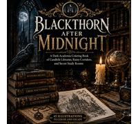 Blackthorn After Midnight: A Dark Academia Coloring Book of Candlelit Libraries, Rainy Corridors, and Secret Study Rooms