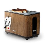 Blackvapor® Tostapane effetto legno con display e touch screen in marrone tostapane 2 fette in legno stile legno mulifunzionale tostapane 3 in 1 con ampia fessura design tostapane in acciaio inox