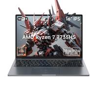 Blackview 2025 16" PC Portatile Gaming,Ryzen 7 7735HS(Superiore 7430u/5700u/I7-11800H,Fino 4,75GHz),16 GB DDR5 RAM 512GB SSD Espandi 4 TB,Tastiera Retroilluminata,Wifi 6,BT 5.2,Windows 11 pro