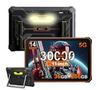 Blackview Active 10 Pro 5G Rugged Tablet Android 14, MTK 7300 36GB+256GB+2TB 11“ FHD+, 30000mAh Tablet PC Robusto, 108MP+50MP, 2 Altoparlanti, IP68 Tablet Impermeabile 4G LTE,5G,OTG,GPS,NFC,Arancia