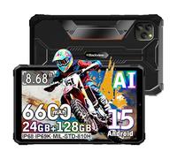 Blackview Active 5 Android 15 Rugged Tablet 8 inch, 24GB+128GB+2TB Tablet in Offerta, 6600mAh Rugged Smartphone, Altoparlanti 2W*2, IP68/69K Robusto Tablets, Dual SIM,4G LTE,5G WIFI,GPS,OTG,NFC, Nero