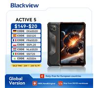 Blackview Active 5 Tablet PC Robusto, 8.68'' HD+ 90Hz, Impermeabile IP68/IP69K, Tablet Android 15 AI, 6GB+128GB, 6600mAh/18W