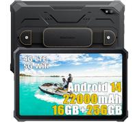 Blackview Active 8 Pro Rugged Tablet Android 14, MTK G99 16GB+256GB Tablet Android 14, 10.4“ FHD+, 22000mAh Smartphone Robusto, 48MP, 4 Lautsprecher, IP68 Wasserdicht, Dual 4G LTE, 5G WiFi, OTG, NFC