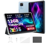 Blackview Android 15 Tablet Tab 60 Pro (2025), Tablet 10 Pollici, 12GB+128GB (TF 2TB), 5G Wi-Fi + Cellular, Octa Core T606, Batteria 7700mAh, Widevine L1/GPS/Face ID/AI Camera, Tablet Pc con Custodia