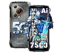 Blackview BL7000 AI Android 15 Téléphone Portable Incassable 2025, 24Go+256Go/2To Telephone 5G,6.78" FHD+,50MP AI Caméra, 7500mAh Smartphone Incassable Etanche, 4G&5G,NFC,OTG,GPS,2 Ans Garantie, Noir
