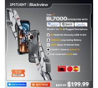 BLACKVIEW BL7000 Smartphone robusto 5G AI MTK 6300, display HD+2.4K da 6,78" 120 Hz, 8 GB + 256 GB, 7500 Amh Cerllphone Android 15 Black