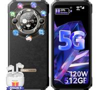 5G Rugged Smartphone Blackview BL9000 con Secondario Schermo, 512GB ROM+24GB RAM, Dimensity 8020, 6.78'' FHD+/120Hz, 8800mAh /120W, 50MP+50MP, NFC/Fingerprint/WiFi6/Android 13 Telefono Indistruttibile