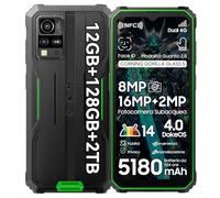 Blackview BV4800Pro Rugged Smartphone, 12GB+128GB/2TB Espandibile, Octa-Core, Telefono Indistruttibile Cellulare Robusto, 6.56" HD+ 16MP+8MP, 5180mAh, Sensore Impronte/NFC/OTG/GPS/IP69K/3 Slot/