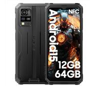 Blackview BV4800SE Android 15 Rugged Smartphone 2025, 12GB+64GB/2TB, Display 6.56" HD + 90Hz, 5100mAh Telefono Robusto, 16MP Gemini AI Camera, 4G LTE Cellulare Resistente IP68,IP69K,NFC,OTG,GPS, Nero