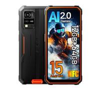 Blackview BV4800SE Android 15 Rugged Smartphone, 12GB+64GB/2TB Espansione, 5100mAh Telefono Robusto, 16MP Gemini AI Camera, 6.56" HD+ 90Hz, 4G LTE Cellulari Resistente IP68, NFC,OTG,GPS,FM, Arancio