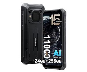 Blackview BV6200 Plus 24Go+256Go Telephone Portable Incassable 2025, Android 14 Téléphone Débloqué, 11000mAh, 16MP+13MP, 6.56" HD+ Smartphone Incassable Etanche, Dual 4G LTE,GPS,NFC,OTG (Noir)