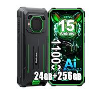 Blackview BV6200 Plus Android 15 Rugged Smartphone 2025, 24GB+256GB/2TB Cellulare Robusto, 11000mAh Telefono, 98dB Altoparlante, Fotocamera AI 16MP, 6.56" HD+ Cellulari Resistente IP68,NFC,OTG,Verde