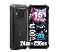 Blackview BV6200 Plus Android 15 Rugged Smartphone 2025, 24GB+256GB/2TB Cellulare Robusto, 98dB Altoparlante 11000mAh Telefono, Fotocamera AI 16MP, 6.56" HD+ Cellulari Resistente IP68,NFC,OTG,Nero