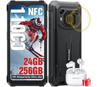 Blackview BV6200 Plus Rugged Smartphone 2025, Batteria 11000mAh Telefono Indistruttibile 24GB+256GB/2TB TF, 6.56" HD+, 98dB Altoparlante, Fotocamera AI 16MP+13MP, Fingerprint/NFC/GPS/2 Anni Garanzia