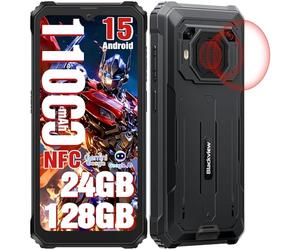 Blackview BV6200 Plus Rugged Smartphone 2026, Batteria 11000mAh Telefono Indistruttibile 24GB+128GB/2TB TF, 6.56" HD+, 98dB Altoparlante, Fotocamera AI 16MP+13MP, Fingerprint/NFC/GPS/3 Anni Garanzia
