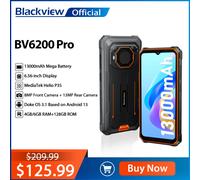 Blackview BV6200 Pro Rugged Phone Android 13 6.56 ''Helio P35, 6GB + 128GB Smartphone 13000mAh con telefono cellulare NFC a ricarica rapida da 18W