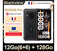 Blackview BV6200 Pro [Senza caricatore UE] Smartphone robusto 12GB(6+6) 128GB 13000mAh 6,56" Android 13, 13MP, Dual SIM 4G GPS Arancione