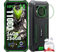 Blackview BV6200Plus Android 15 Rugged Smartphone, 11000mAh/18W, 98dB Altoparlante, 24(8+16)GB+256GB/2TB Telefono Indistruttibile, Octa-core, 6.56"HD+ 90Hz, Fingerprint/NFC/GPS/IP69K/2 Anni Garanzia