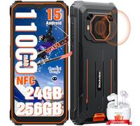 Blackview BV6200Plus Smartphone Rugged 11000mAh/18W, Android 15 Telefoni, 24(8+16) GB+256GB/2TB, 98dB Altoparlante, 6.56" HD+ 90Hz Cellulare Antiurto, 16MP+13MP, Fingerprint/NFC/GPS/2 Anni Garanzia