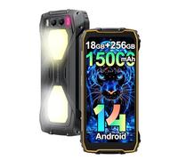 Blackview BV7300 Rugged Smartphone (2025), 800LM Luce Campeggio 15000mAh/45W, 18GB+256GB/2TB Telefono Indistruttibile, 6.67" HD+ 700 nit, 50MP+32MP+20MP Visione Notturna, Fingerprint/4G/NFC (Giallo)