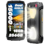Blackview BV7300 Android 14 Rugged Smartphone, 800LM Luce Campeggio 15000mAh/45W, 18GB+256GB/2TB Telefono Indistruttibile, 6.67"HD+ 700 nit, 50MP+20MP Visione Notturna, Fingerprint/Dual SIM 4G/NFC/GPS