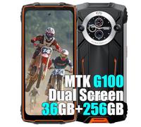 Blackview BV8200 Rugged Smartphone 2025, 36GB+256GB MTK G100 Android 14 Telefono Robusto, 8800mAh, 50MP+32MP, 6.5"&1.3" FHD+ Doppio Display, Dual 4G Cellulari Resistente IP68, NFC, OTG, GPS, Arancia